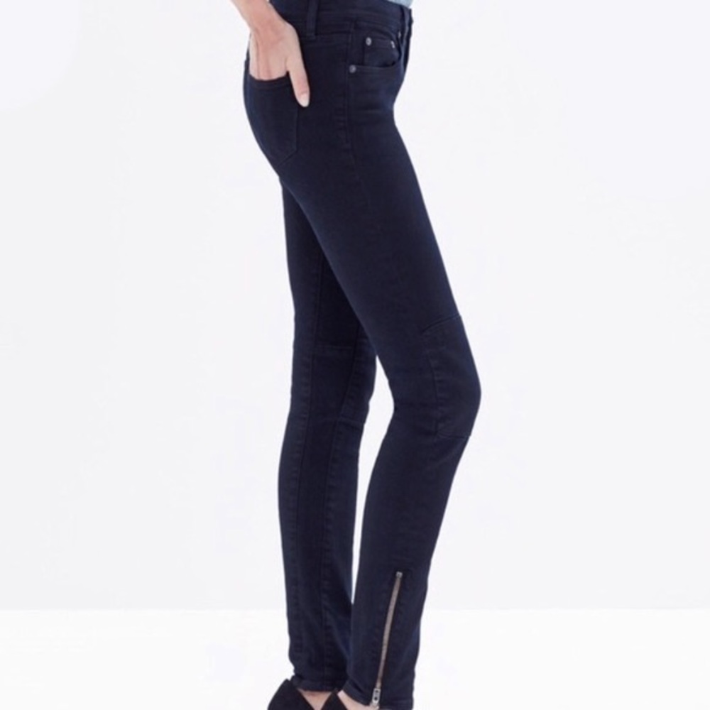Madewell Skinny Dark Blue / Black Soft Denim Jeans